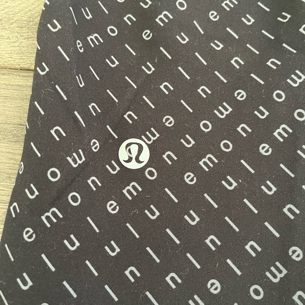 Lululemon Black Leggings with white monogram